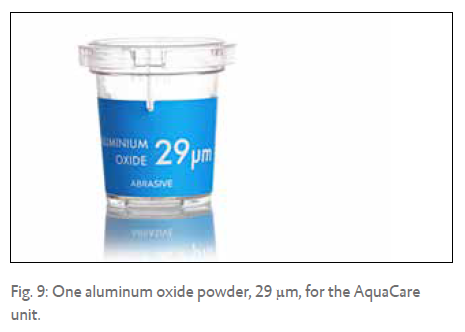 Fig. 9: One aluminum oxide powder, 29  m, for the AquaCare unit.